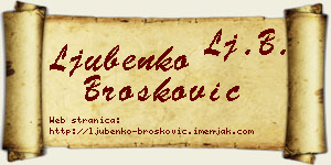 Ljubenko Brošković vizit kartica